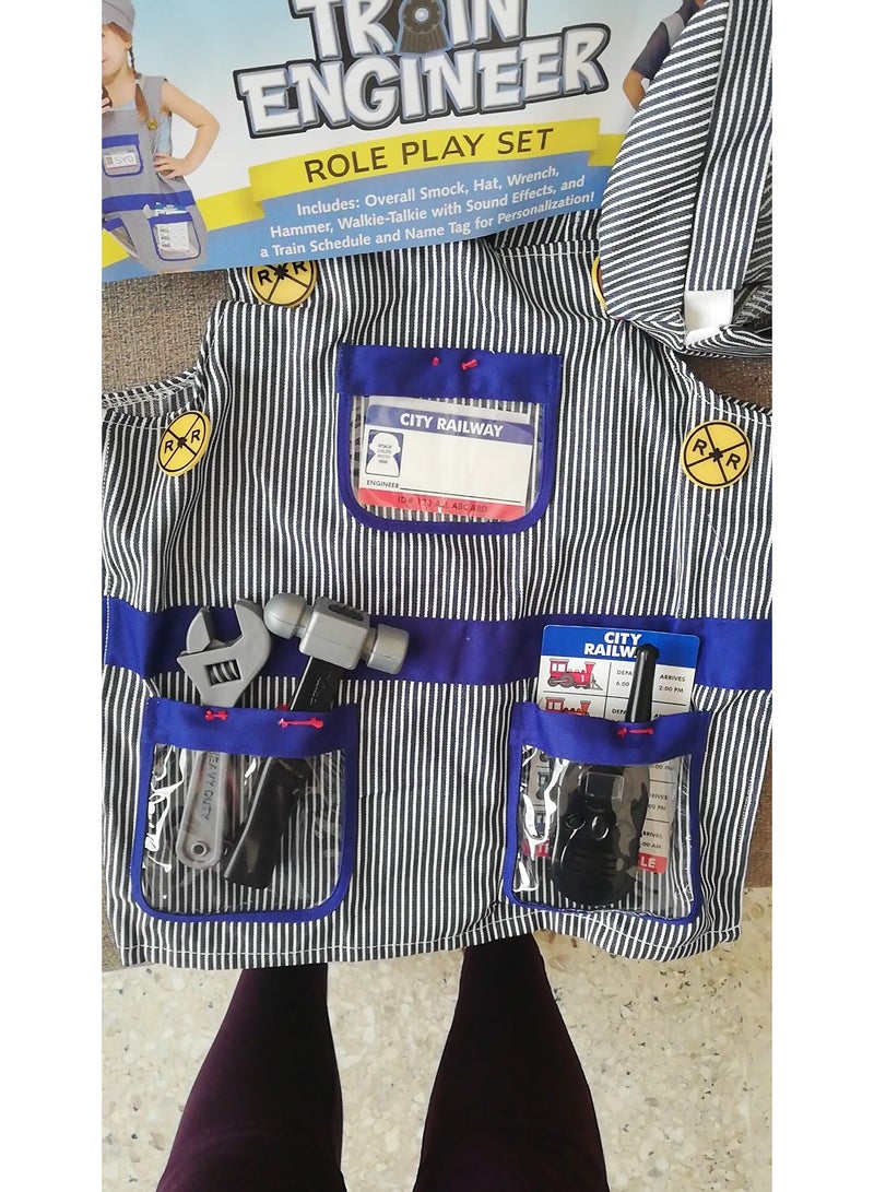 ميليسا آند دوج طقم ملابس تنكرية لدور مهندس القطار للأطفال من سن 3 إلى 6 سنوات. - Image 3